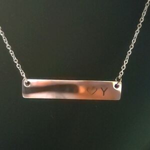 STAINLESS STEEL NWT  ❤️Y INITIAL  NECKLACE WILL NOT TARNISH 15"-20" LENGTH